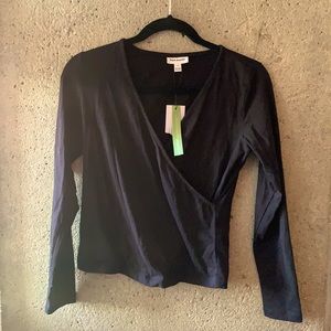 NWT FRANK & OAK Black Wrap Shirt - Size M
